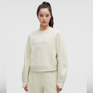LULULEMON SCUBA OVERSIZED PULLOVER BONE M/L